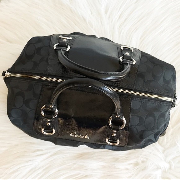 Coach Signature Ashley Black Satchel - Picture 2 of 14